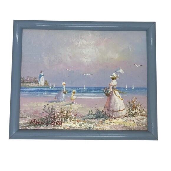 Mid 20th Century Framed French Oil Painting On Canvas Le Touquet, France Signed - Picture 12 of 12